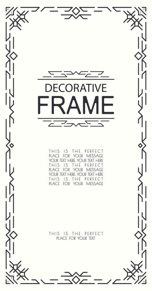 decoratief geometrisch lijnframe vector