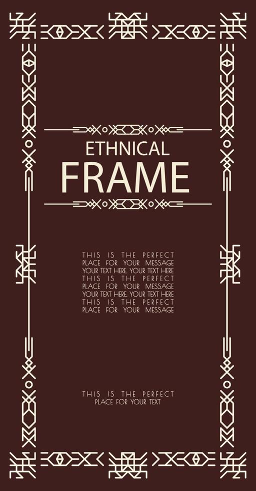 vector frame etnische stijl