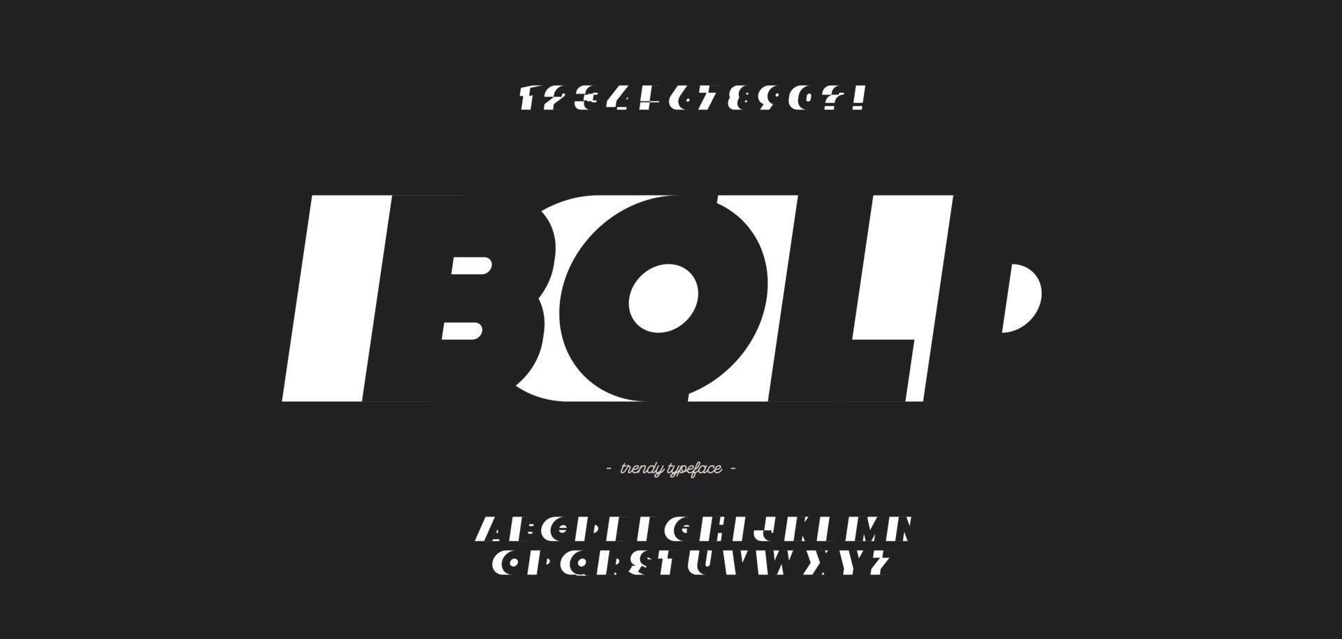 vector lettertype 3d vetgedrukte stijl moderne typografie