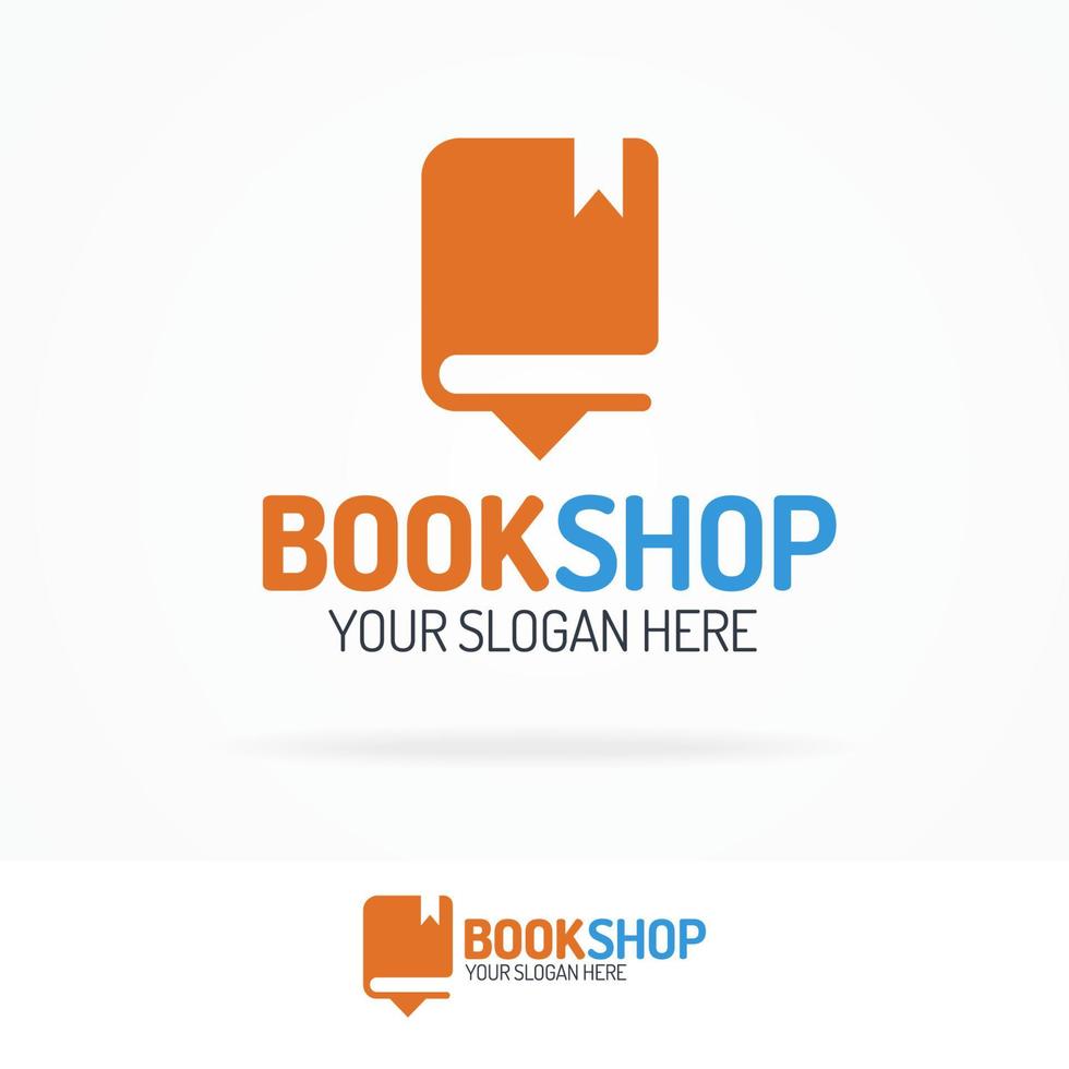 boek winkel logo set geïsoleerd op achtergrond vector