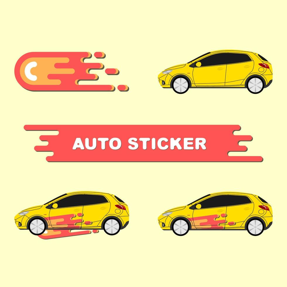 auto sticker wrap vector