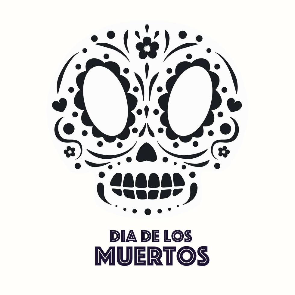 dia de los muertos suikerschedel vector