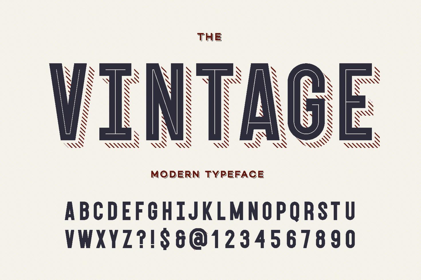 vector vintage kleurrijk lettertype
