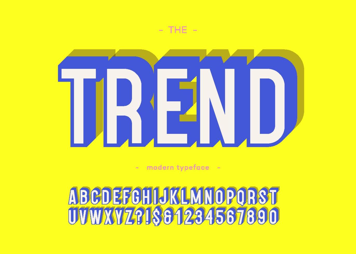 vector trend lettertype vetgedrukte stijl