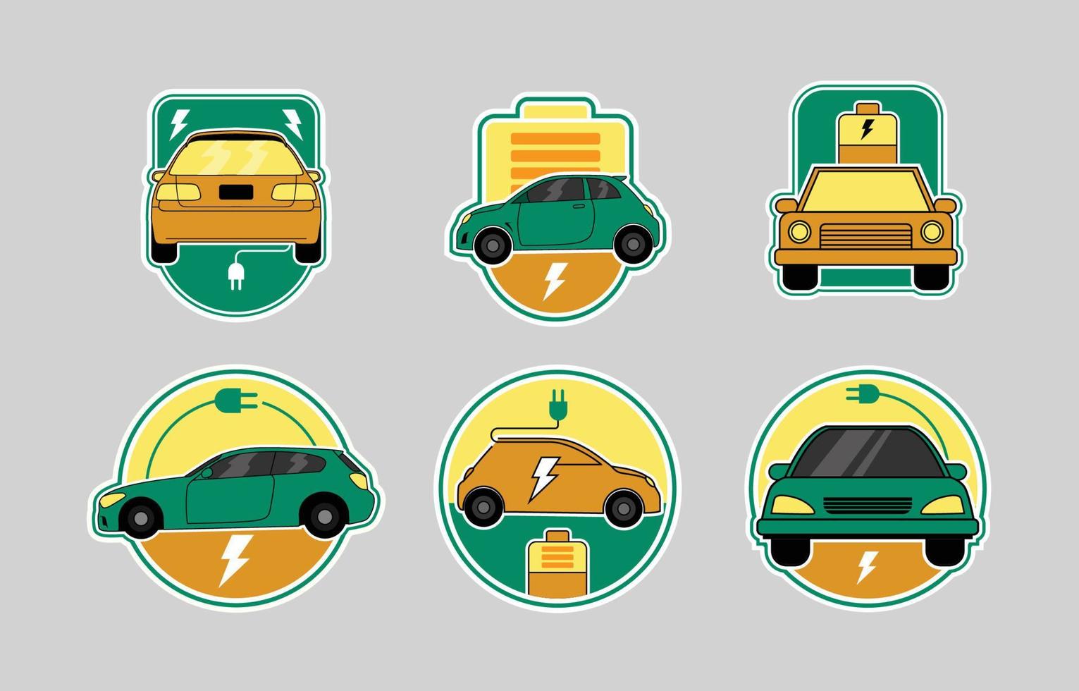 elektrische auto-badge vector