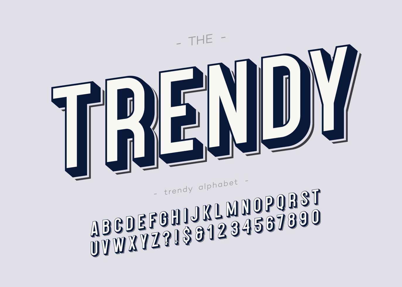 vector trendy vet lettertype voor decoratie