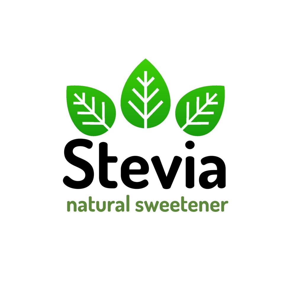 stevia verlaat natuurlijke biologische zoetstofvervanger vector