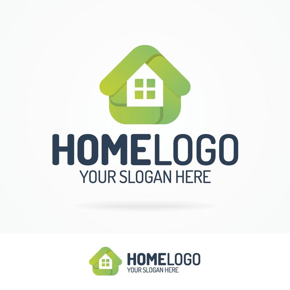 home logo groene kleurenset vector