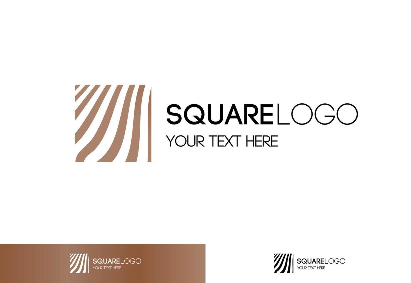 vector gouden lineaire logo vierkante vorm
