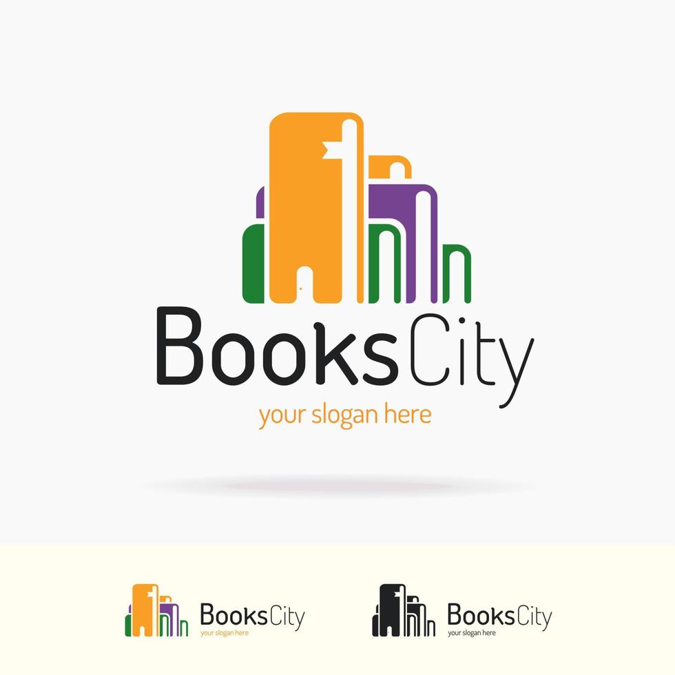 boek logo trendy vlakke stijl vector