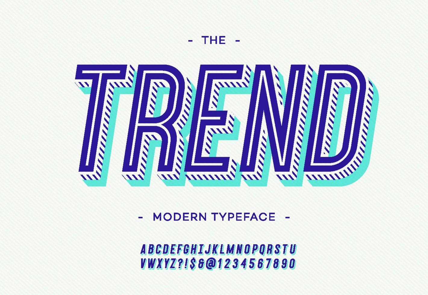 vector trend vet alfabet moderne typografie