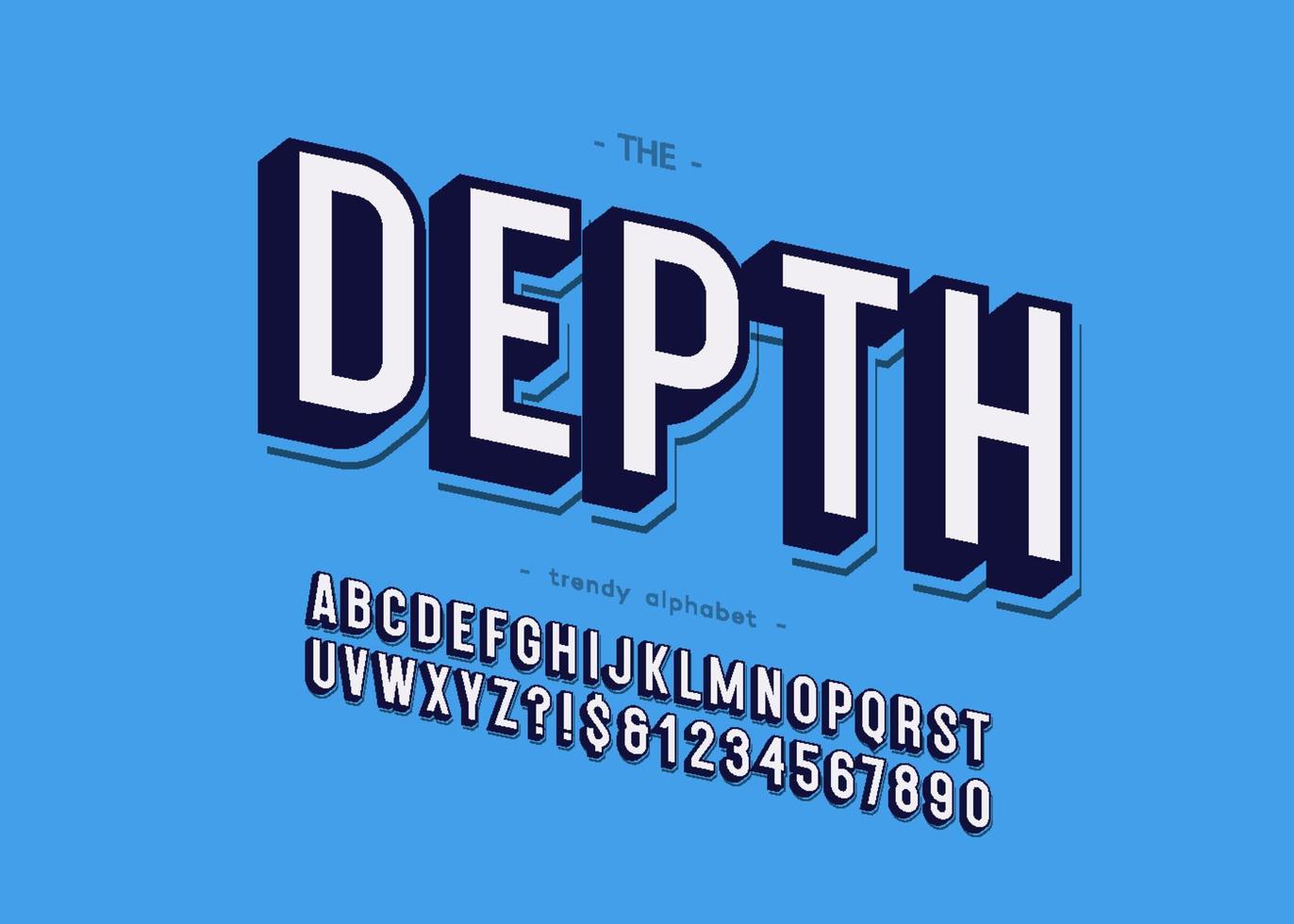 vector diepte lettertype