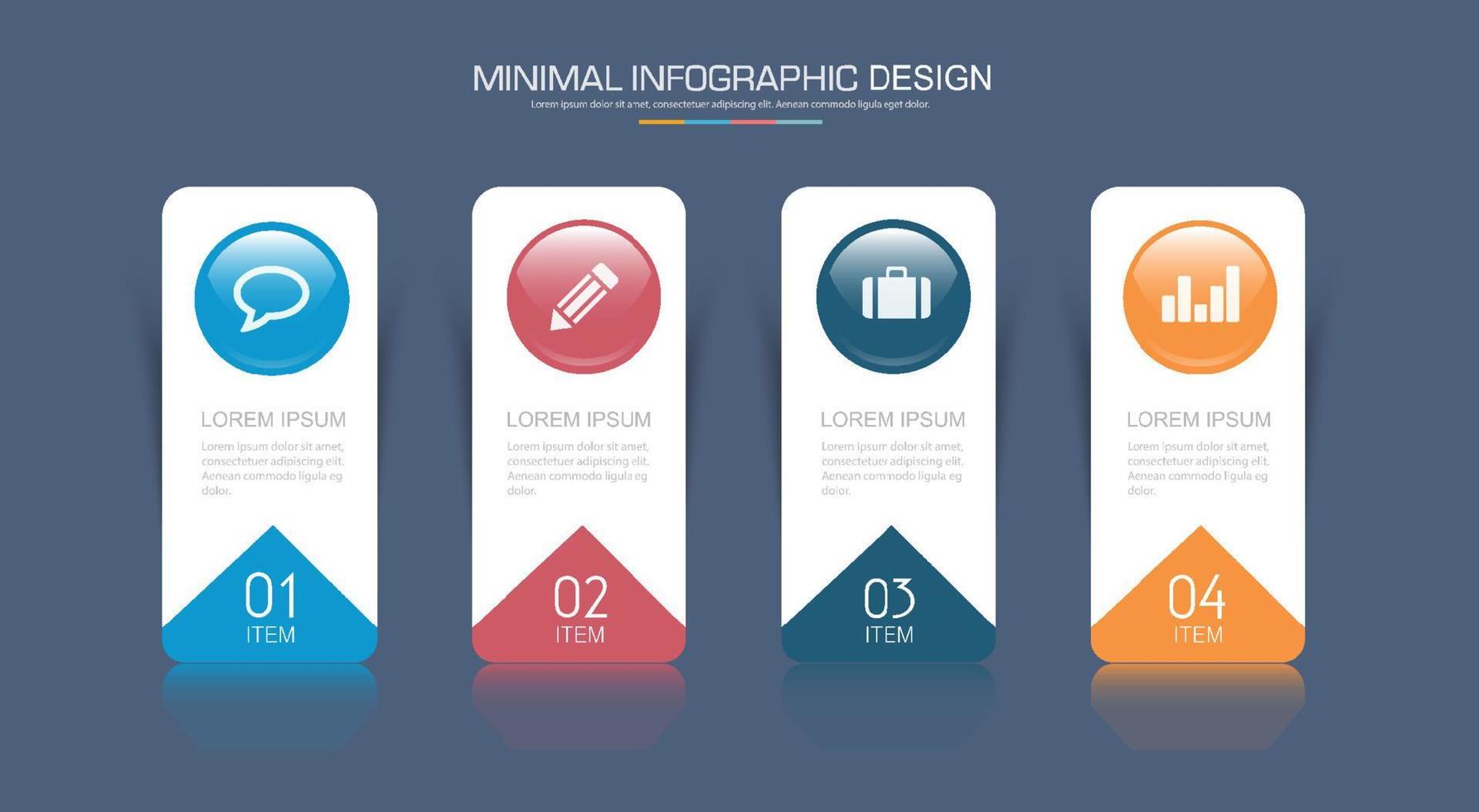 zakelijke infographic sjabloon met pictogram, vectorontwerpillustratie vector