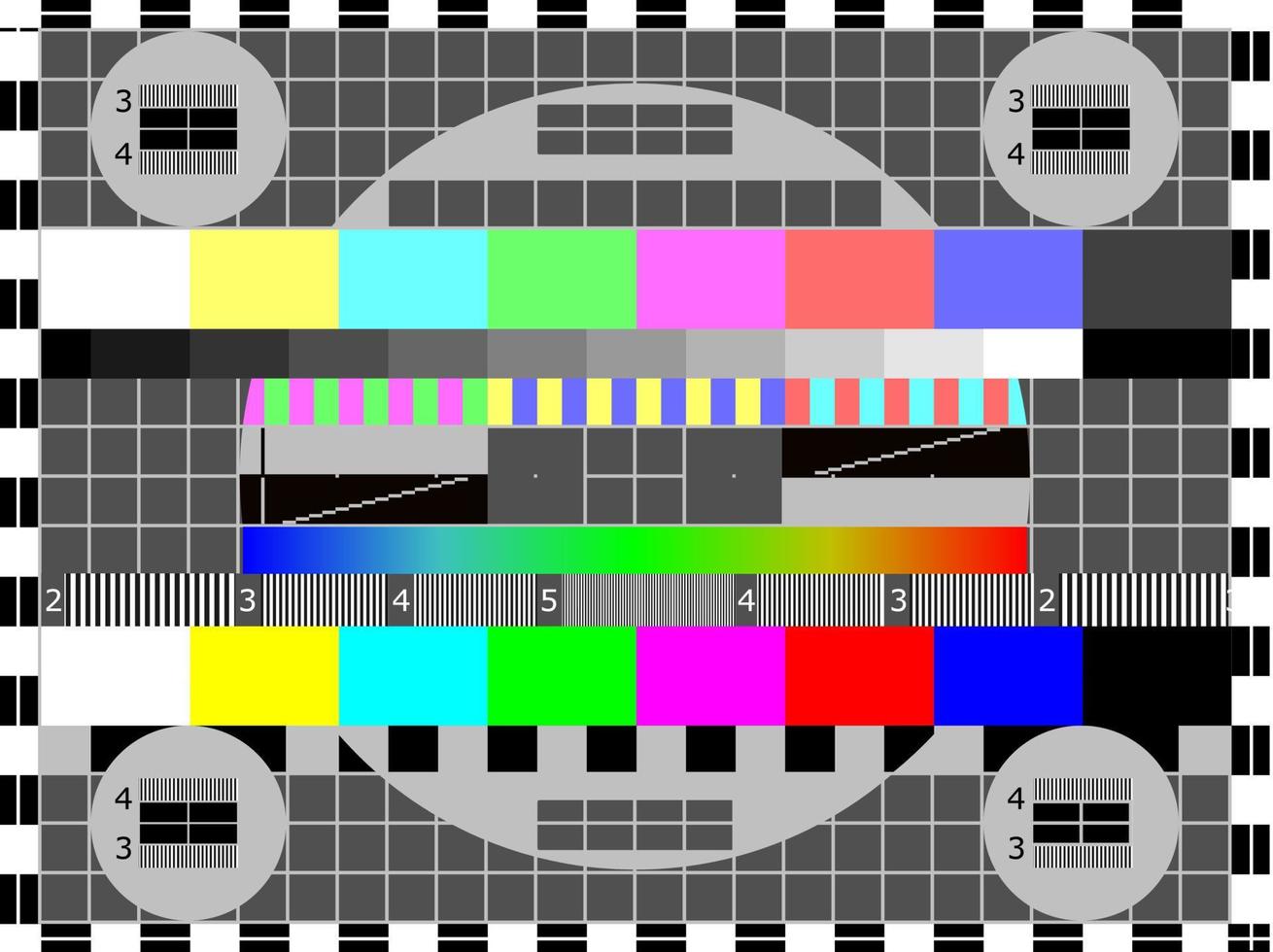 televisie testkaart of patroon vector