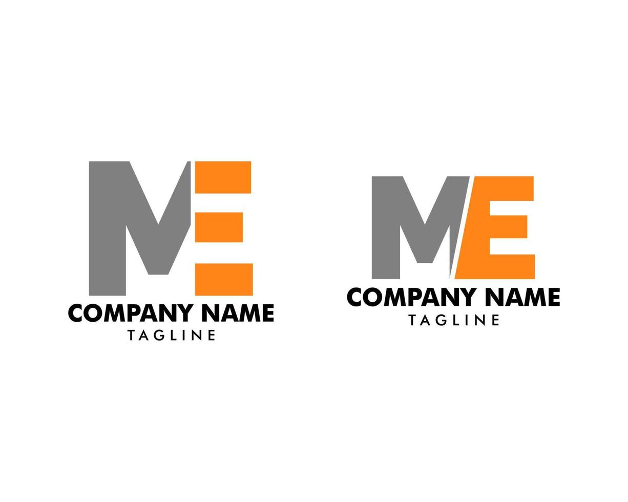 set van eerste letter me logo-ontwerp vector