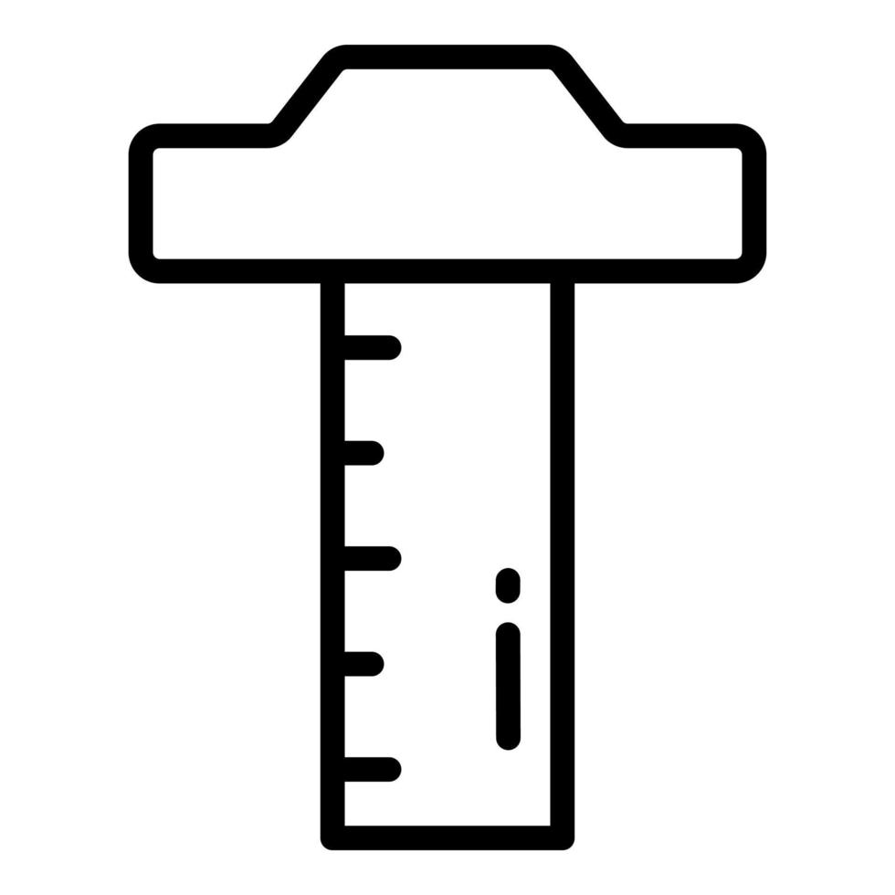 liniaal vector lijn icoon, school en onderwijs icoon