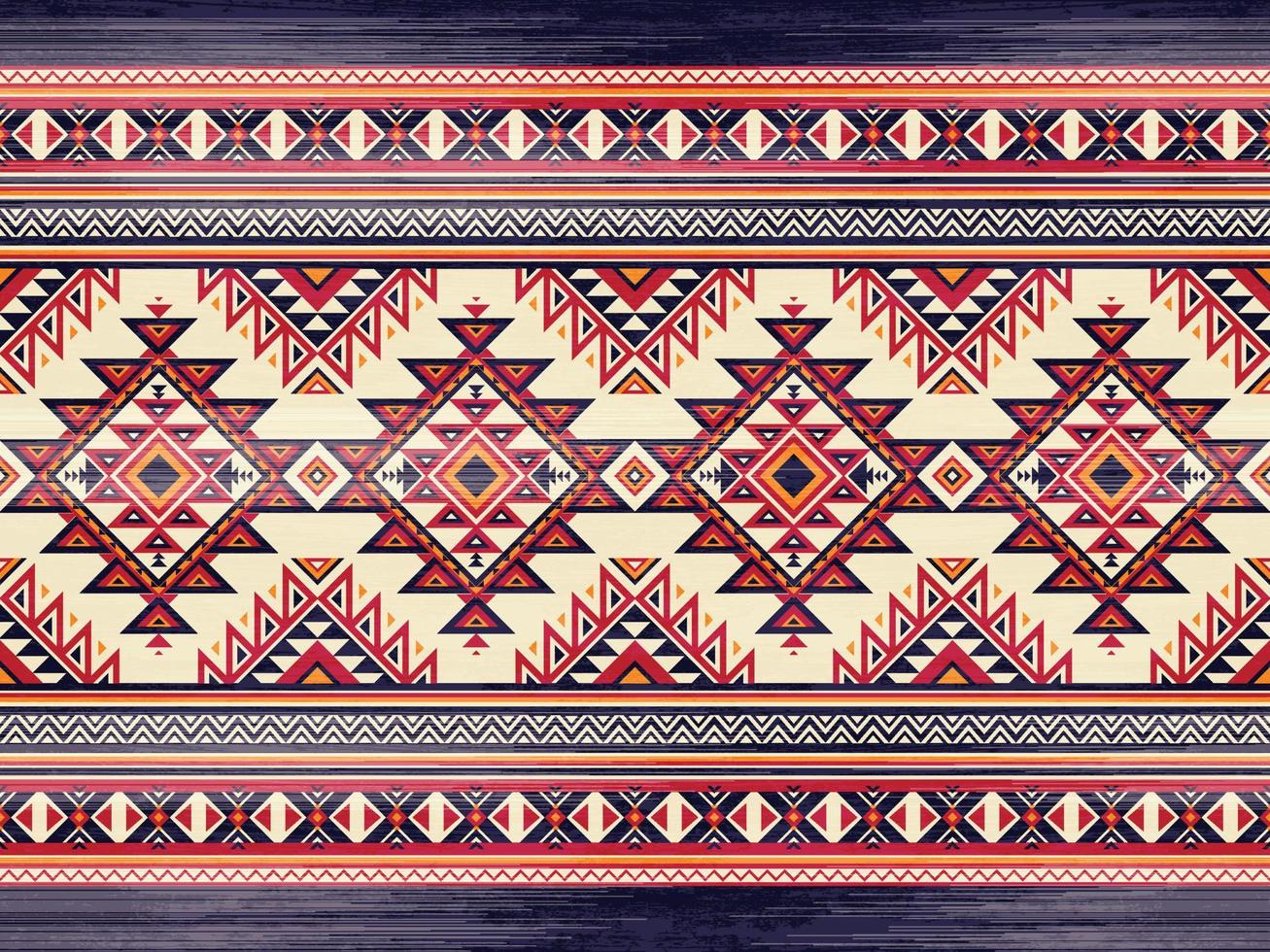 geometrische etnische patroon naadloze kleur oosters. naadloos patroon. ontwerp voor stof, gordijn, achtergrond, tapijt, behang, kleding, inwikkeling, batik, stof, vectorillustratie vector