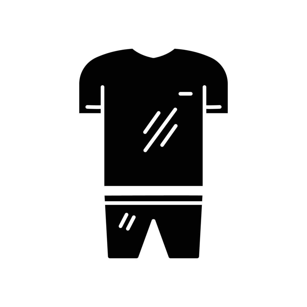 sport uniform pictogram vector. sporten, voetbal. solide pictogramstijl. eenvoudig ontwerp bewerkbaar. ontwerp eenvoudige illustratie vector