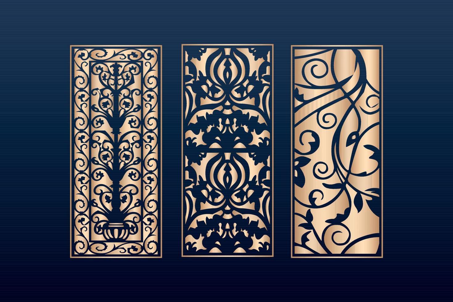 decoratieve laser gesneden panelen sjabloon met abstracte texture.dxf geometrische en bloemen lasersnijden, abstracte snijpanelen sjabloon islamitisch vector