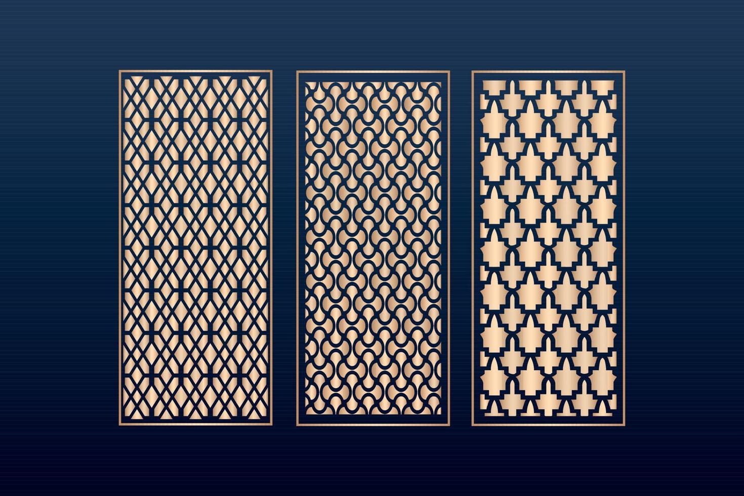 decoratieve laser gesneden panelen sjabloon met abstracte texture.dxf geometrische en bloemen lasersnijden, abstracte snijpanelen sjabloon islamitisch vector