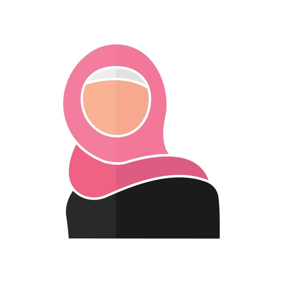 moslim vrouwen pictogram vector. islamitisch. religie. platte pictogramstijl. ontwerp moderne illustratie bewerkbaar vector