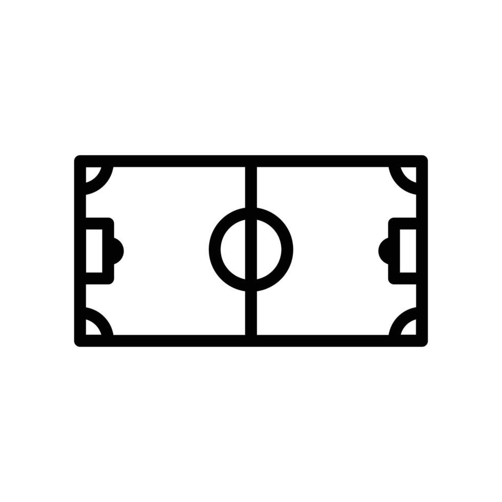 voetbal veld pictogram vector. sport, voetbal, voetbal. lijn pictogramstijl. eenvoudig ontwerp bewerkbaar. ontwerp eenvoudige illustratie vector