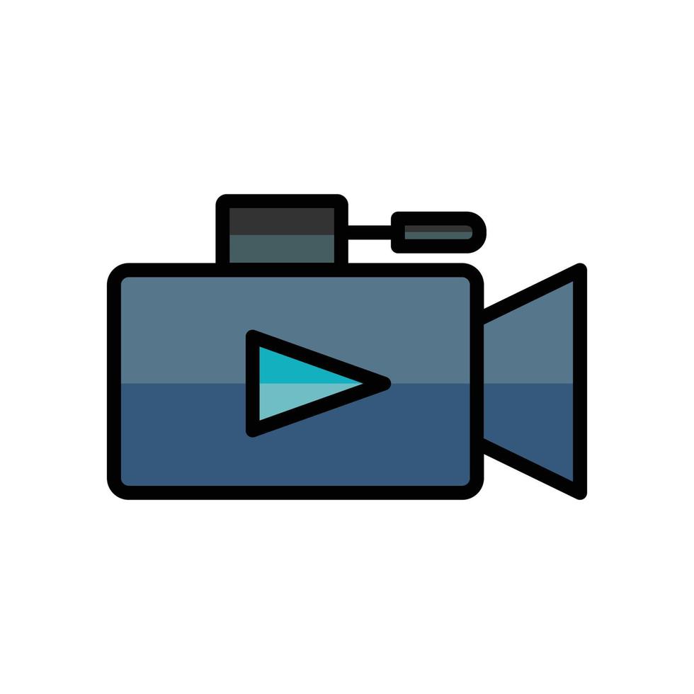 videocamera pictogram vector. opname. gevulde lijn pictogramstijl. eenvoudig ontwerp bewerkbaar. ontwerp eenvoudige illustratie vector