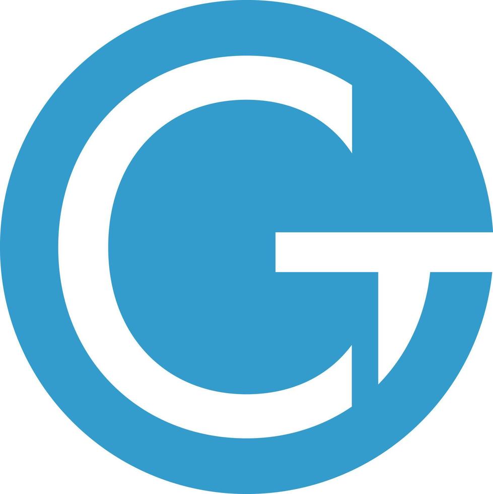 letter gt-logo vector