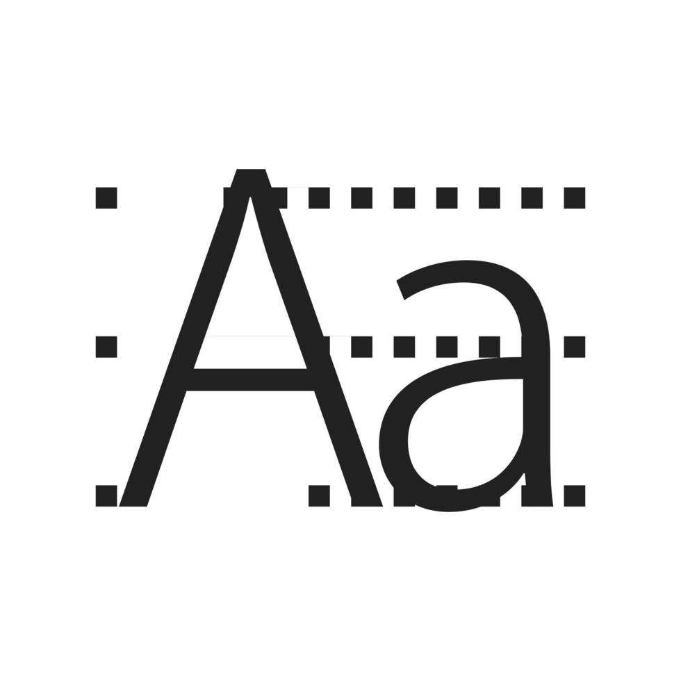 alfabet lijn icoon vector