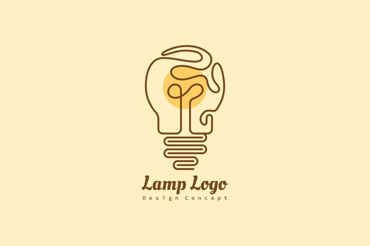 abstract hersenlamp logo-ontwerpconcept voor merksjabloonelement vector