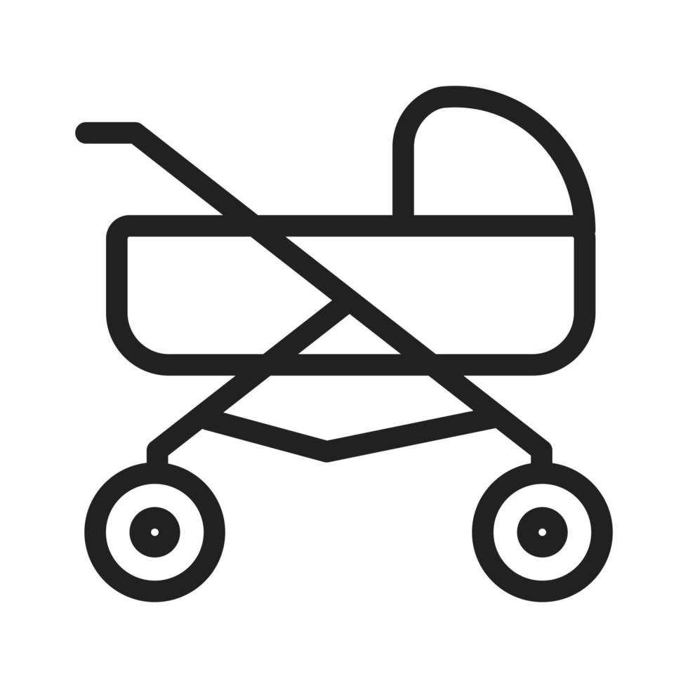 kinderwagen lijn icoon vector