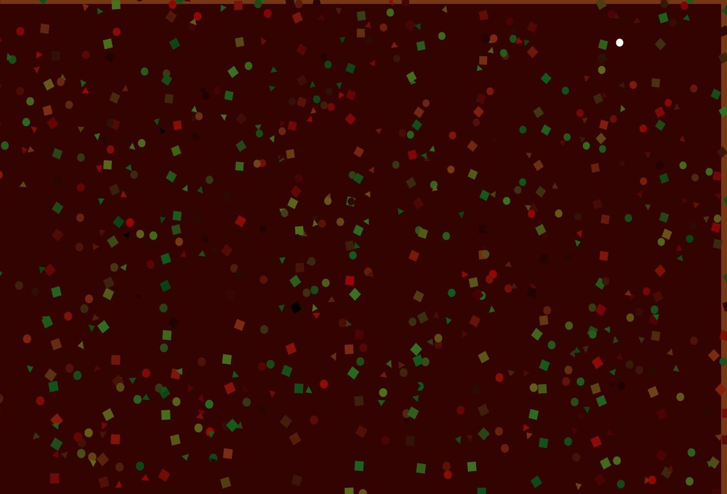 lichtgroene, rode vectordekking in veelhoekige stijl met cirkels. vector