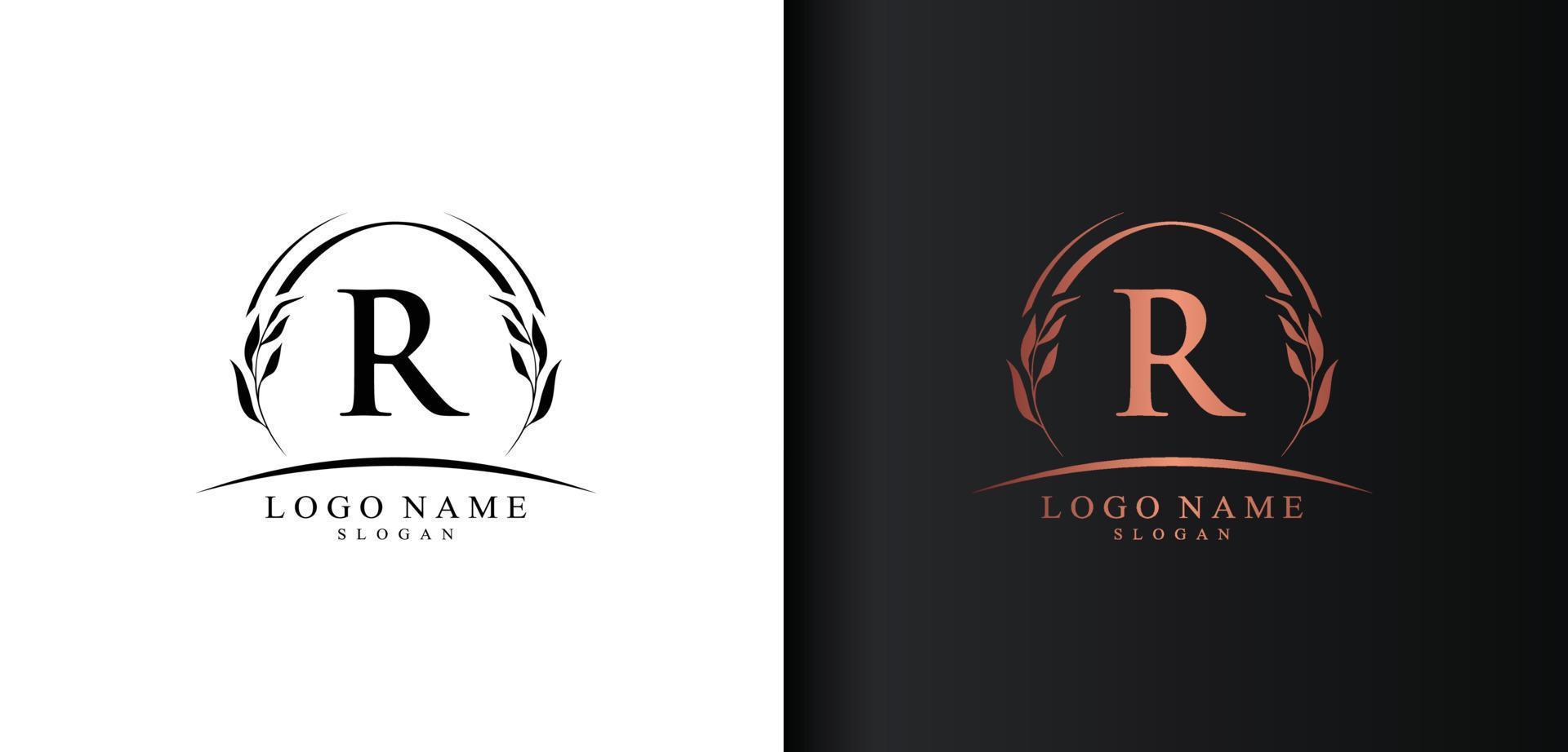 abstracte letter r logo ontwerp, luxe stijl brief logo, tekst r pictogram vector design