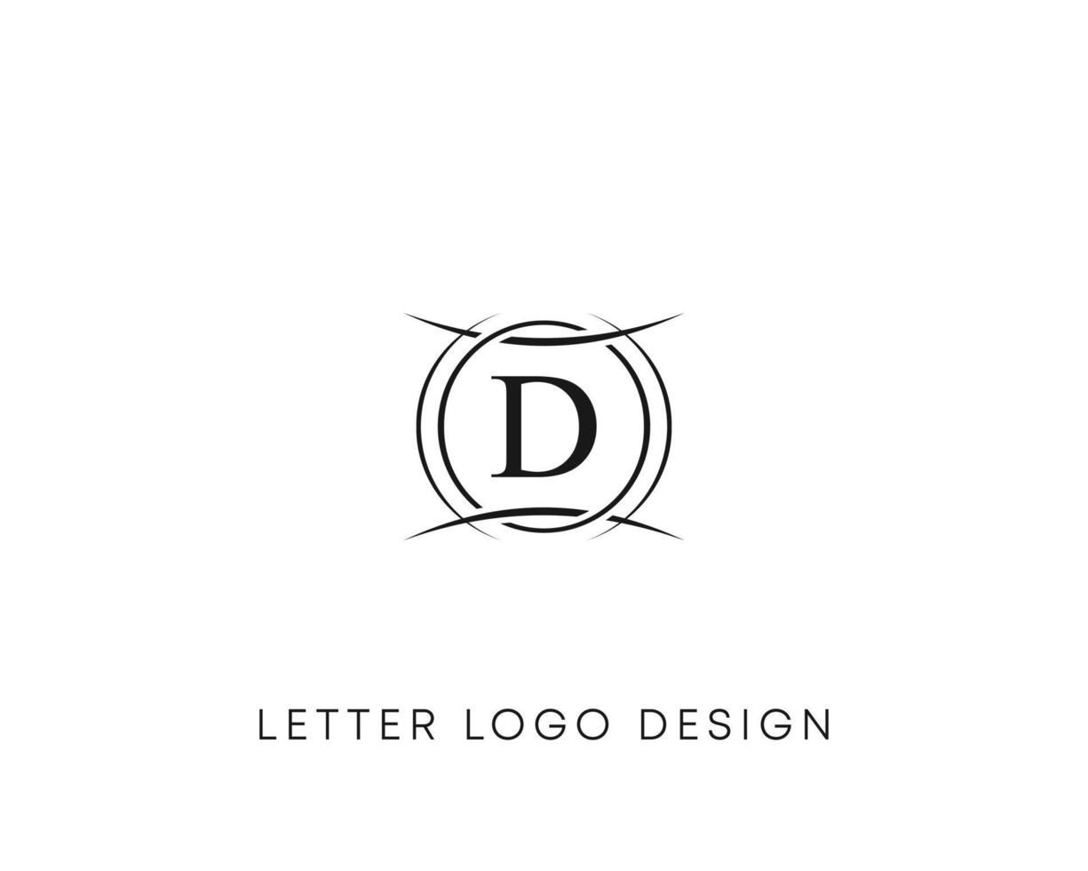 abstracte letter d logo ontwerp, minimalistische stijl brief logo, tekst d pictogram vector ontwerp