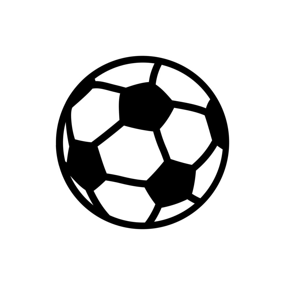 voetbal. voetbal bal pictogram vector. voetbal eenvoudig teken vector