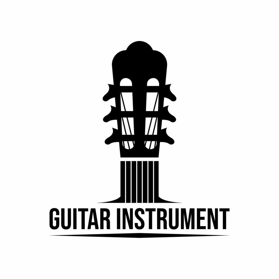 gitaarlogo's voor muziek en bands, klassieke gitaar vector