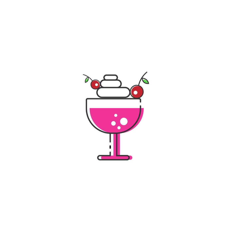 zomer drankje pictogram logo ontwerp illustratie sjabloon vector