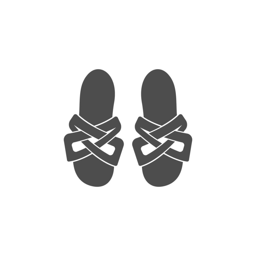 pantoffels pictogram logo ontwerp illustratie sjabloon vector