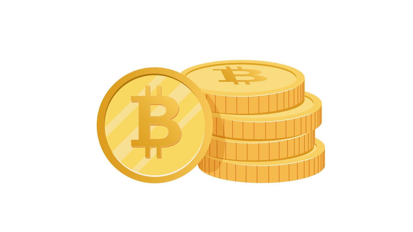 bitcoin vector stock illustratie. concept elektronische valuta illustratie.