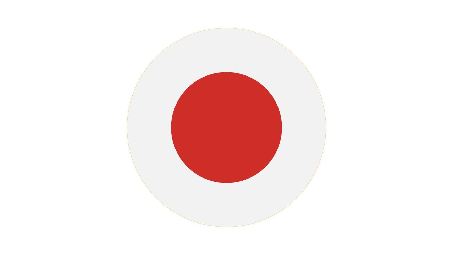 japan vlag cirkel, vector afbeelding en pictogram