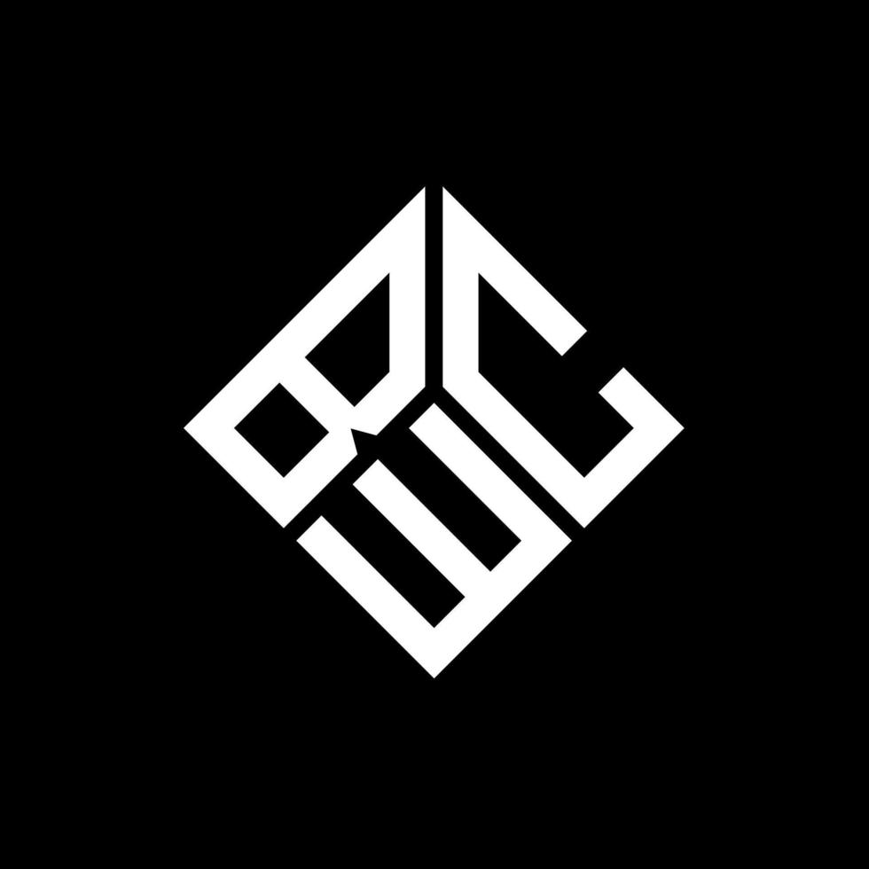 bwc brief logo ontwerp op zwarte achtergrond. bwc creatieve initialen brief logo concept. bwc brief ontwerp. vector