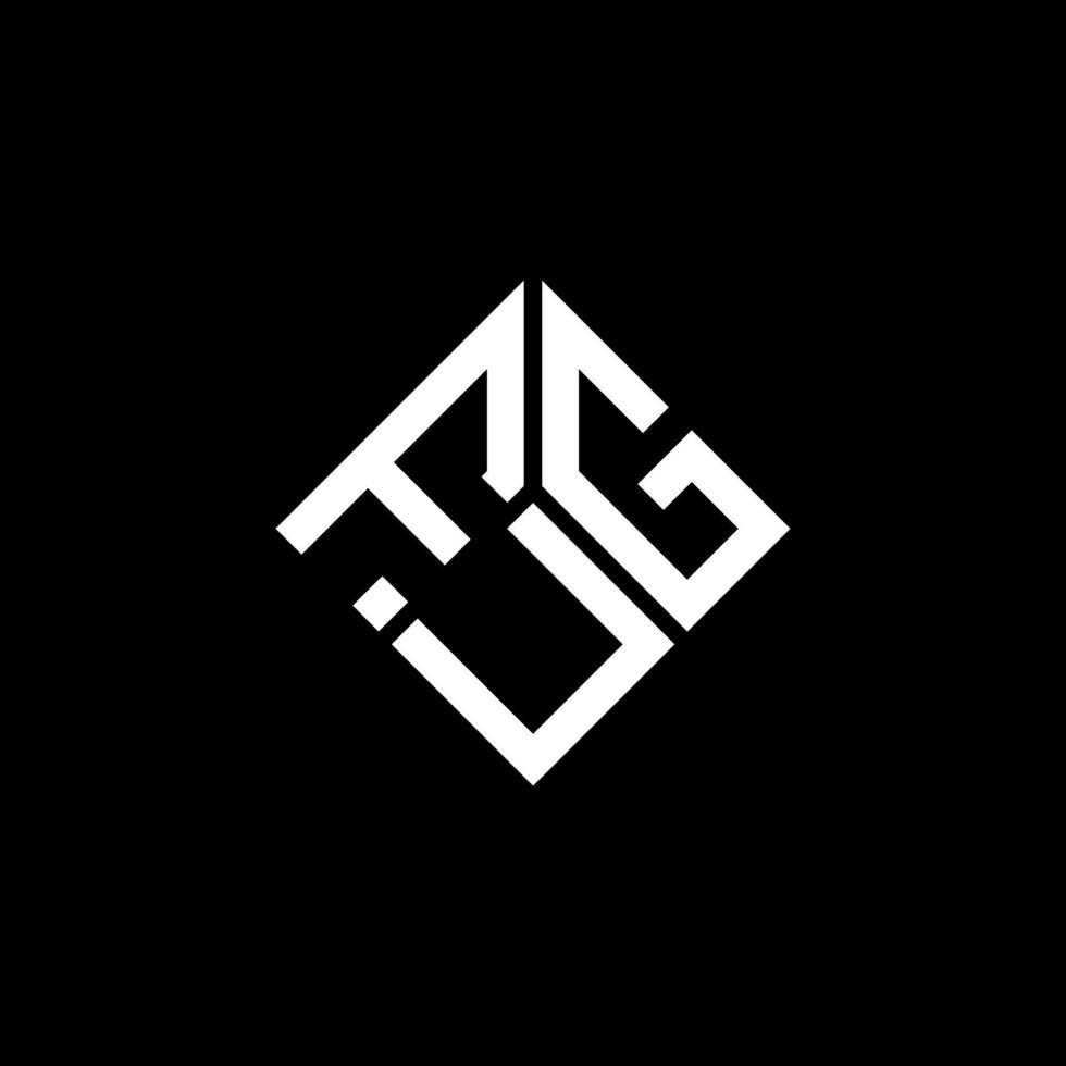 fug brief logo ontwerp op zwarte achtergrond. fug creatieve initialen brief logo concept. fug brief ontwerp. vector