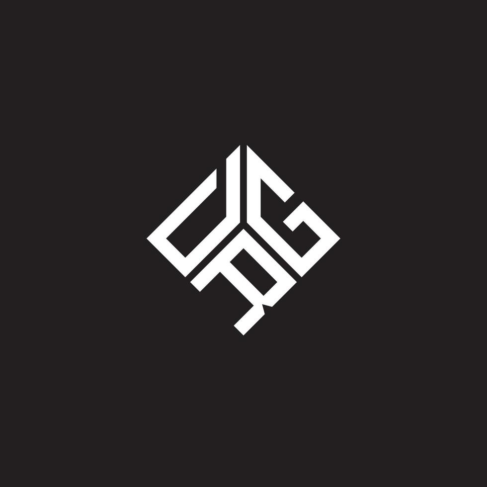 drg brief logo ontwerp op zwarte achtergrond. drg creatieve initialen brief logo concept. drg-briefontwerp. vector