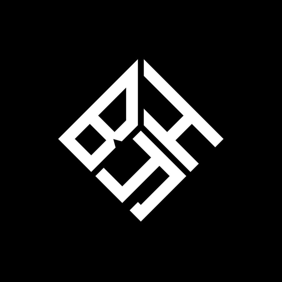 byh brief logo ontwerp op zwarte achtergrond. byh creatieve initialen brief logo concept. byh brief ontwerp. vector