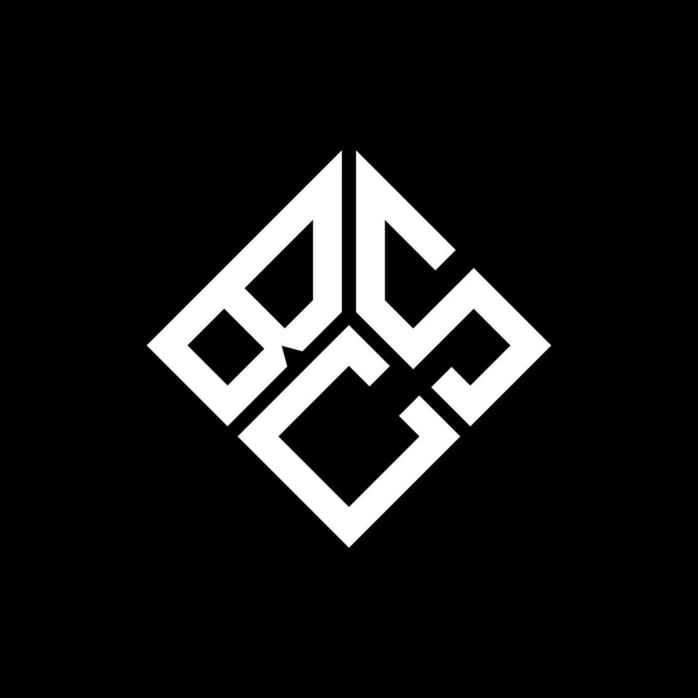 bcs brief logo ontwerp op zwarte achtergrond. bcs creatieve initialen brief logo concept. bcs-briefontwerp. vector