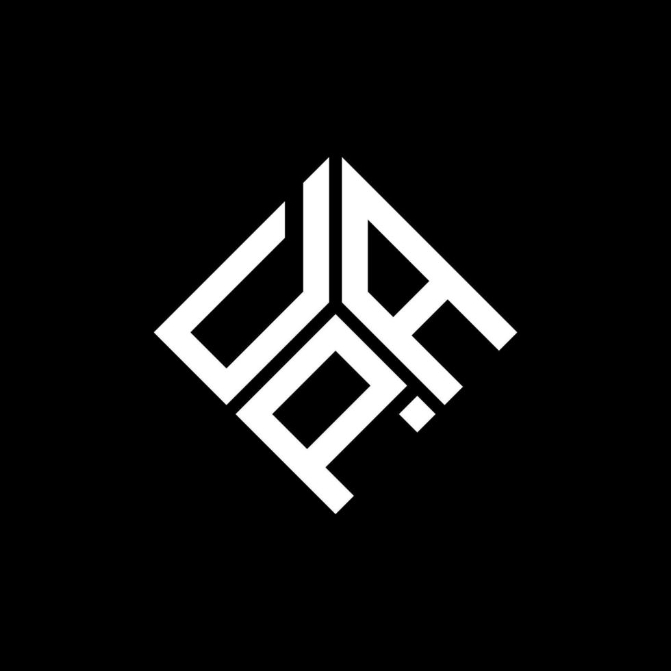 dpa brief logo ontwerp op zwarte achtergrond. dpa creatieve initialen brief logo concept. dpa-briefontwerp. vector
