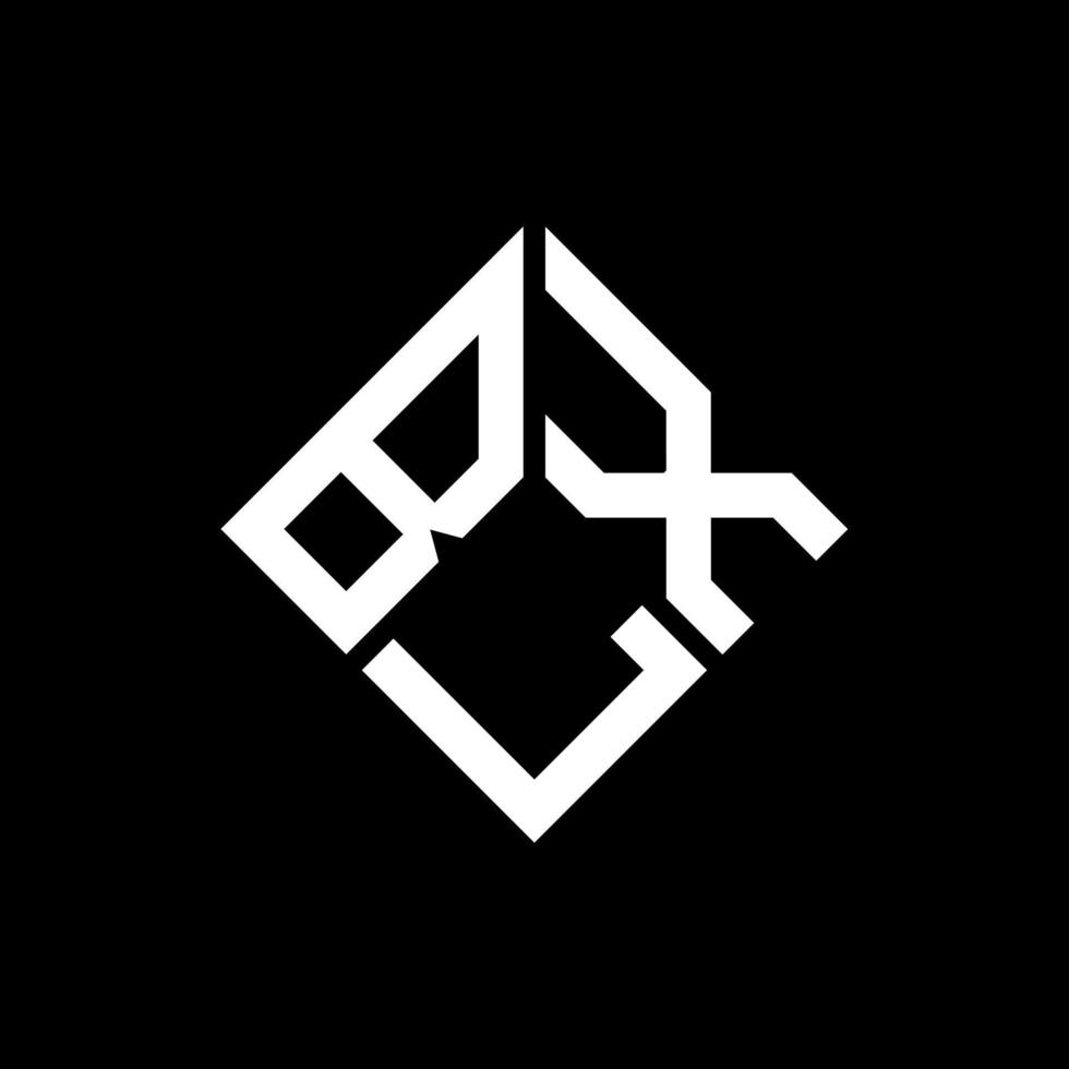 blx brief logo ontwerp op zwarte achtergrond. blx creatieve initialen brief logo concept. blx brief ontwerp. vector