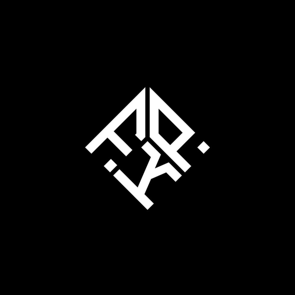 fkp brief logo ontwerp op zwarte achtergrond. fkp creatieve initialen brief logo concept. fkp-briefontwerp. vector