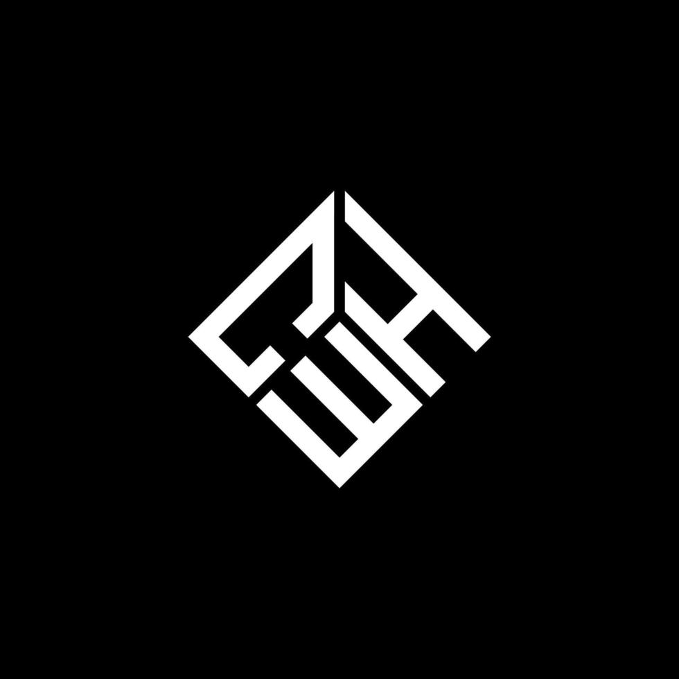 cwh brief logo ontwerp op zwarte achtergrond. cwh creatieve initialen brief logo concept. cwh brief ontwerp. vector