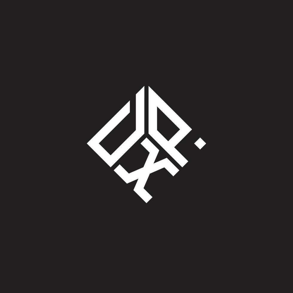 DXP brief logo ontwerp op zwarte achtergrond. dxp creatieve initialen brief logo concept. dxp-briefontwerp. vector